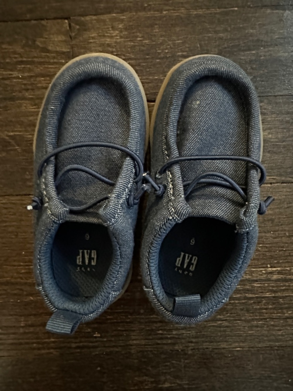 GAP Kids Navy Elastic Lace Slip-On Sneakers